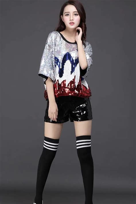 Sequin Stage Costumes Jazz Dance Top Hip Hop Fashion Casual Wearcostume Dance Costumesdance