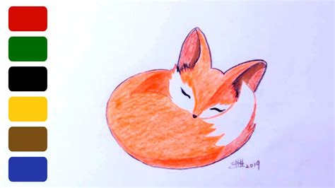 Art Hub For Kids How To Draw A Fox Fox Cartoon Fox Cute Fox Chibi