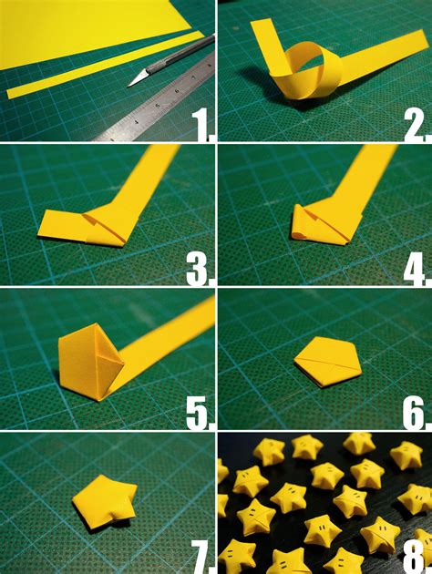 Tutorial Lucky Origami Nintendo Stars Origami Crafts Rainbow Diy