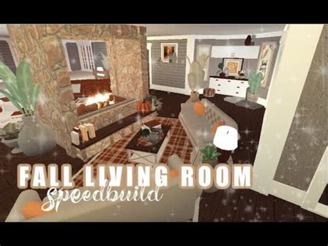 Fall Living Room | Bloxburg Speedbuild - YouTube