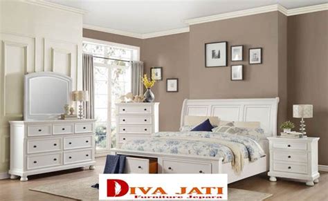 tempat tidur jakarta mewah modern minimalis warna putih