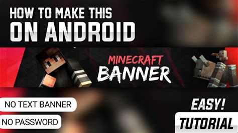 How To Make Minecraft Youtube Banner In Android Tutorial 2020 For