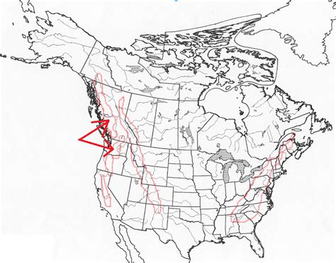 Physical Map Of North America Highlandsmountains Diagram Quizlet