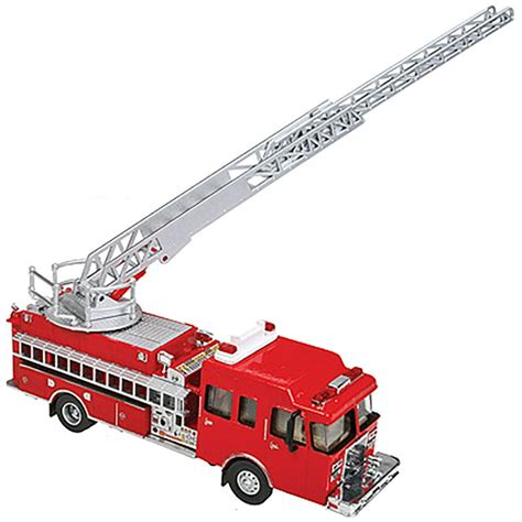 Walthers Ho Scale Heavy Duty Fire Department Ladder Truck Red Emergency