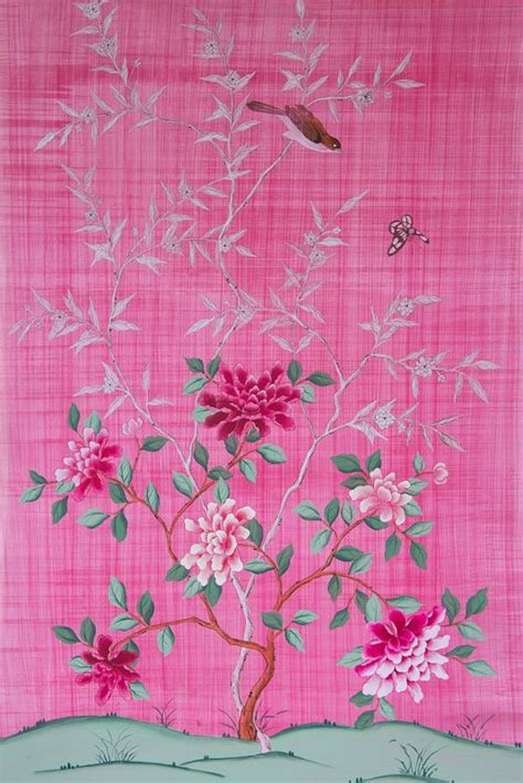 Silk Chinoiserie Panel Projects Diane Hill Hand Painted Interior