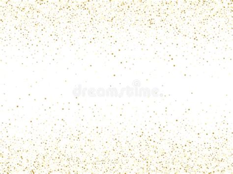 Gold Sparkles Glitter Dust Metallic Confetti On White Vector Background