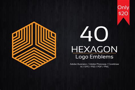 Hexagon Logo Emblems Branding And Logo Templates ~ Creative Market