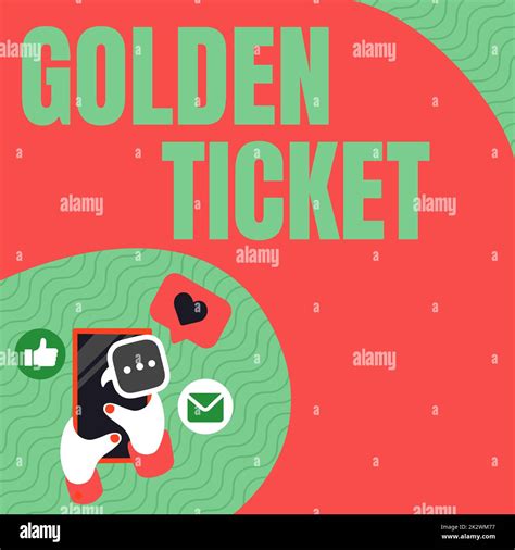 Conceptual caption Golden Ticket. Conceptual photo Rain Check Access