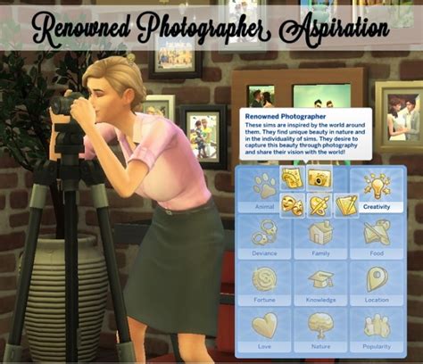 Renowned Photographer Aspiration By Xbrettface At Mod The Sims Sims 4