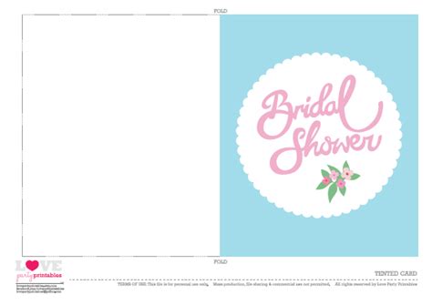 Bridal Shower Card Template