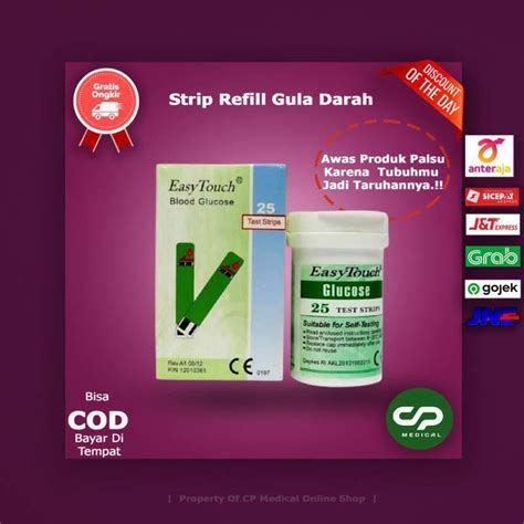 Promo Alat Cek Gula Darah Easytouch Strip Easytouch Glucose Strip Refill Isi Ulang Easy Touch