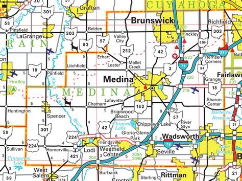Map Of Medina County Ohio Maps Model Online