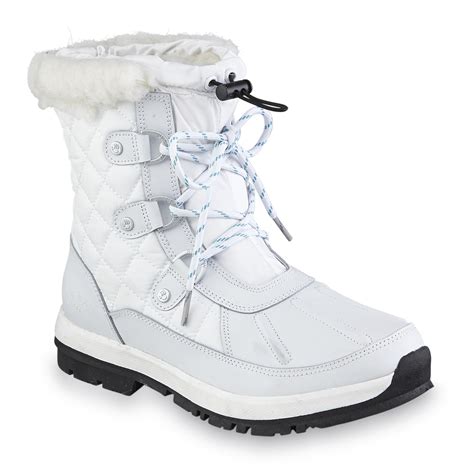 Bearpaw Womens Bethany White Winter Boot Shoes Womens Shoes