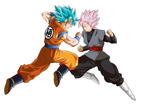 Goku and vegeta travel to the future to help save trunks timeline. Goku vs Black