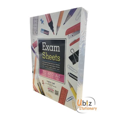 A paper bearing a student's work for an examination. Test Pad | Test Sheet | Exam Pad | Foolscap Paper | Ruled ...