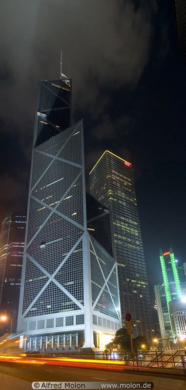 Photo Of Bank Of China Skyscraper Night Views Hong Kong China