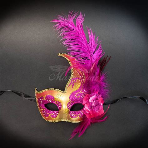 Masquerade Mask Feather Masquerade Mask Feather Masks Mardi Etsy