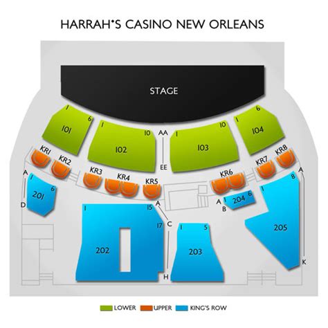 Harrahs Showroom Seating Chart