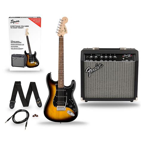 Squier Affinity Stratocaster Pack HSS Electric Guitar With Fender