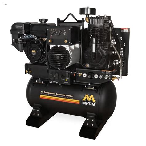 Mi T M Base Mount Two Stage Honda Gas Air Compressor Generator Welder