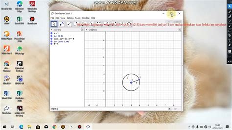 Menghitung Luas Lingkaran Dengan Menggunakan Aplikasi Geogebra Youtube