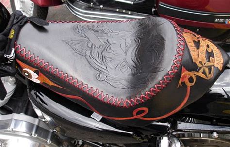 104 Best Images About Tooled Leather Motorcycle Seats On Pinterest
