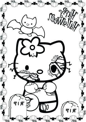 Hello Kitty Halloween Coloring Page Part 2