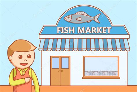Fish Market Doodle Illustration — Stock Vector © Redrockerz99 103667514
