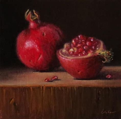 Daily Paintworks Original Fine Art Darla McDowell Pomegranate Art