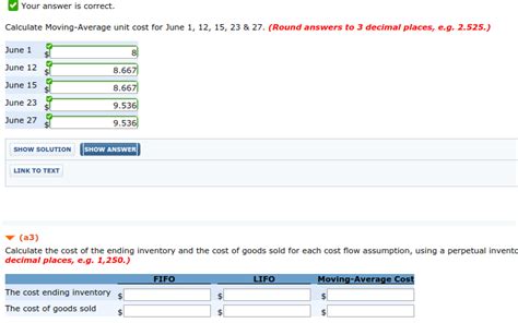 Solved Calculate The Cost Of The Ending Inventory And The