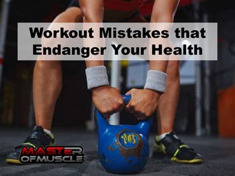 Workout Mistakes That Endanger Your Health