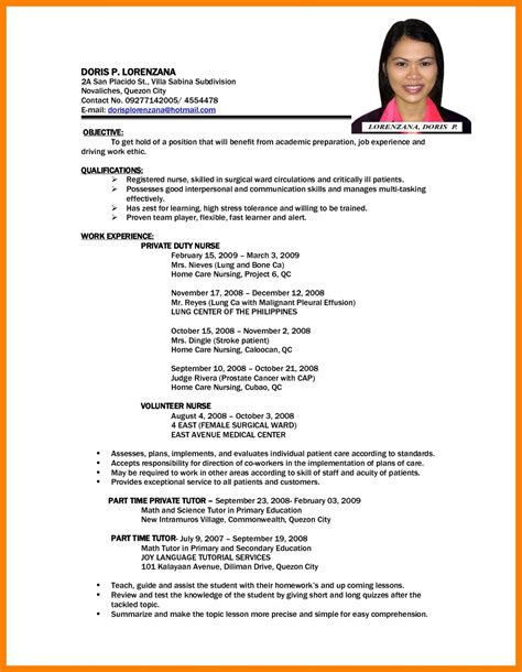 Resume 2020 Format Philippines Coverletterpedia