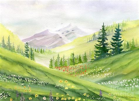 Mountain Morning 2 Painting By Melly Terpening Pixels