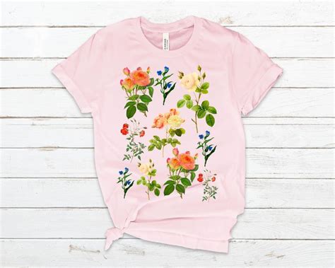 Wildflower Shirt Botanical Shirt Vintage T Shirt Flower Etsy T