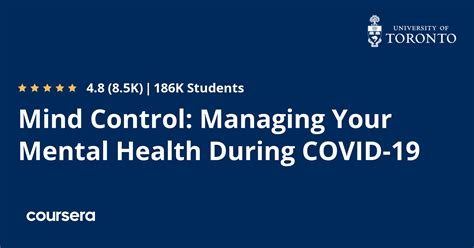 Mind Control Managing Your Mental Health During Covid 19 Coursera