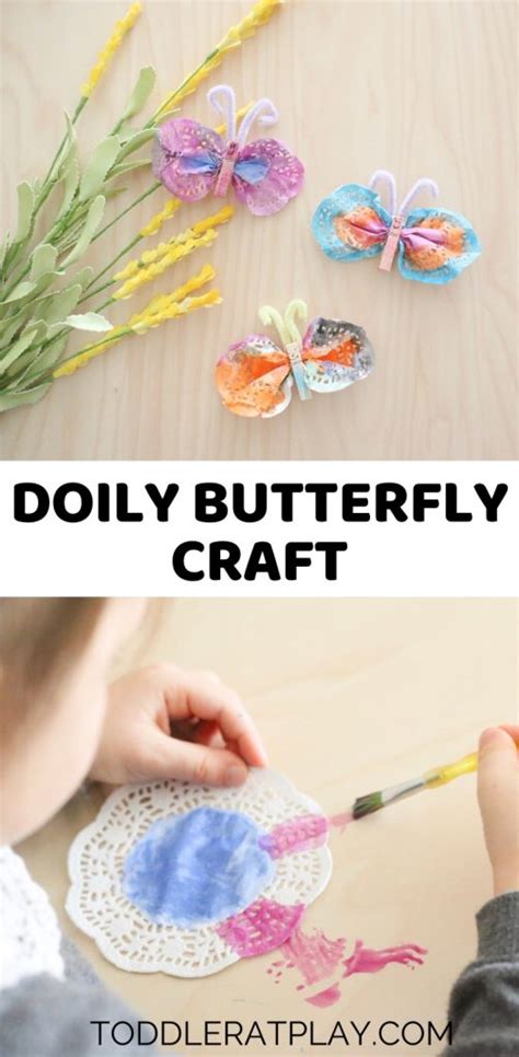Doily Butterfly Craft Toddler At Play