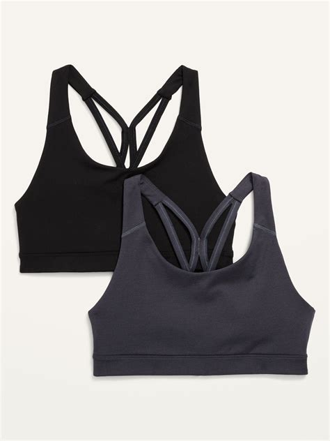 Medium Support Strappy Sports Bra 2 Pack For Women Xs Xxl Old Navy