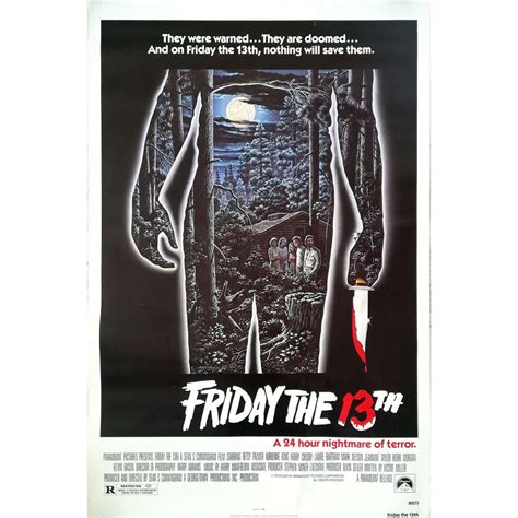 Betsy palmer, kevin bacon, adrienne king and others. Affiche de VENDREDI 13 / Friday THE 13TH