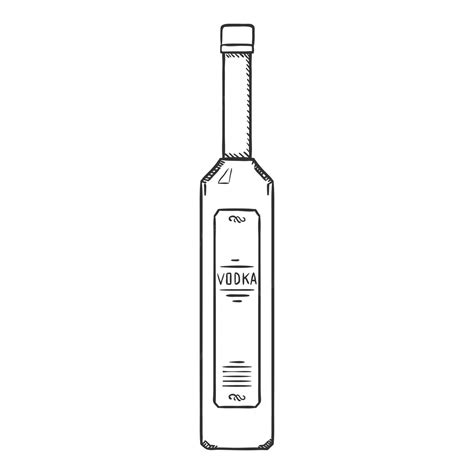Premium Vector Vector Sketch Illustration Bottle Of Vodka