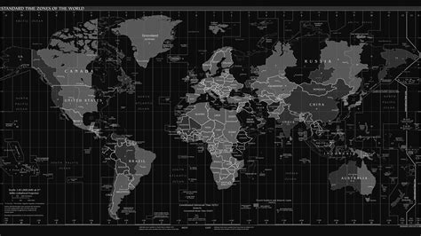 Gray And Black World Map Peta Dunia Desain Wallpaper Hd Images And