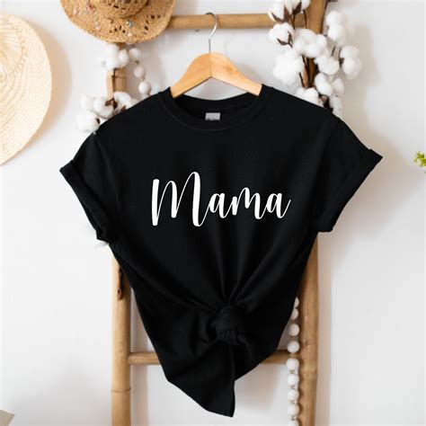 Mama Script Tee Mom Life Tshirt Womens Graphic Tee Mom Etsy