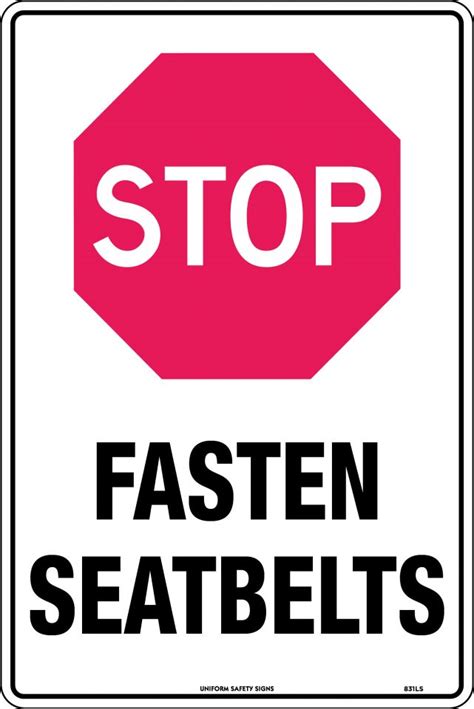 stop fasten seatbelts general signs uss
