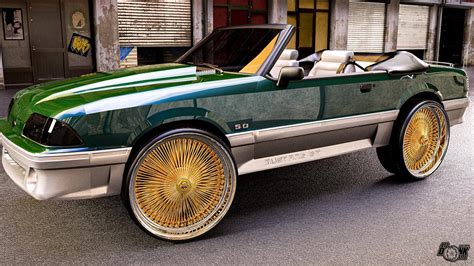 Fox Body Ford Mustang Gt 50 Looks So Outrageous And Unreal On Gold