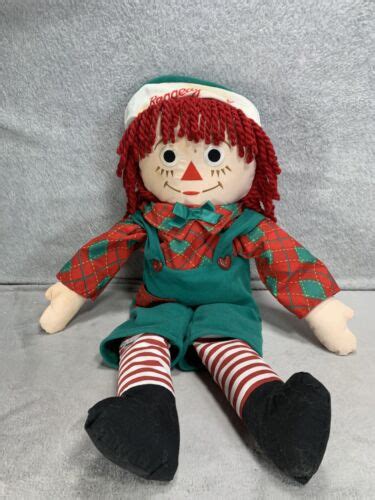 Rare Vintage Holiday Raggedy Ann Andy Doll Candy Cane Christmas 24 Ebay