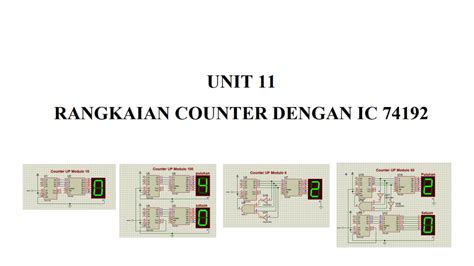 Pelektronika 2unit 11rangkaian Counter Dengan Ic 74192 Youtube