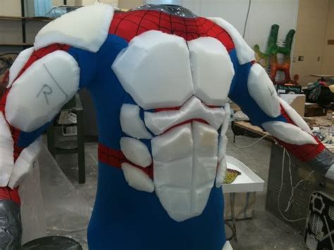 I used a fabulous fit padding system, a lycra body suit, and spray/brush fabric paint to complete the overall look. Using foam to make a better muscle suit over a skin suit ...