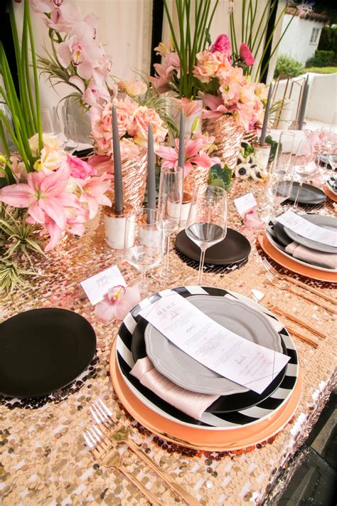 Modern Glam Black And Rose Gold Wedding Ideas Every Last Detail