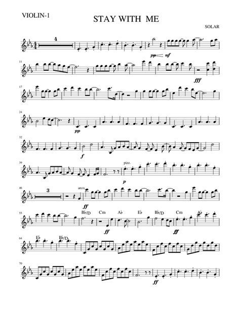 Stay With Me Violin Sheet Music For Violin Solo