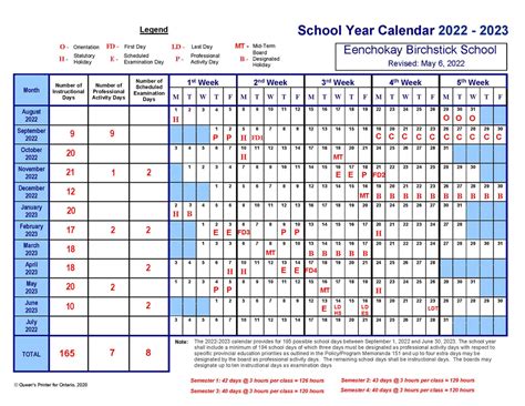 2022 2023 Proposed Calendar Eenchokay Birchstick School