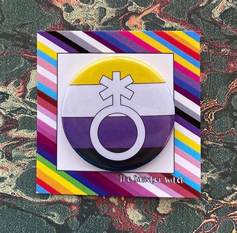non binary flag pin badge lgbt lgbtqia pride gay pride etsy